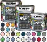 Ronseal Outdoor Exterior Garden Paint Wood Brick Metal Stone All Colour