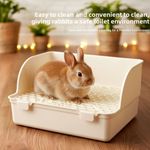 Rabbit Corner Litter Tray Anti-spill Rim Pet Open Toilet Pan Box Animal Bathroom