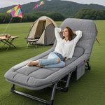 Single Folding Sleeping Cot Guest Bed Outdoor Portable Camping Cots w/ Mattress