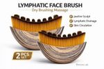 2x Lymphatic Face Massage Brush Dry Brushing Tool Jawline Neck Sculpting