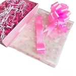 Baby Girl Make Your Own DIY Hamper Kit Pink Dots Cellophane Wrap + Shred + Bow