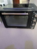 Cooks Professional K305 48L Mini Portable Electric Oven with Ceramic Hobs Black
