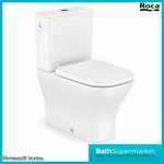 Roca Optica Rimless Vortex Close Coupled Toilet Back To Wall Soft Close Seat