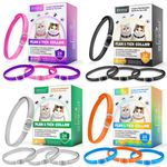 Cat Flea Tick Collar for Cats Pet Adjustable 24 Month Protection Collars 4 Pack