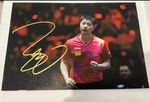 Ma Long Hand Signed A5 Photo - WTT Singapore Smash 2024 Table Tennis Autograph