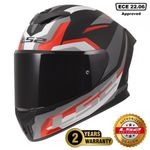LS2 FF820 RAPID III FULL FACE LIGHTWEIGHT MOTORCYCLE ECE HELMET HYPER BLACK RED