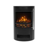 Be Modern Orba 2kW Matt Black Cast iron effect Electric Stove (H)650mm (W)410mm