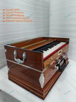 Indain Classical Instrument 32 Key Multi Bellow 4 Stopper Mahogany Color Harmoni