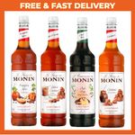 Monin 1L Syrups for Coffee & Cocktails | Used by Costa | Multiple Flavours