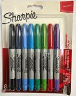 Sharpie Permanent Markers Twin Tip Fine & Ultra Fine Multicolour 8 Pack