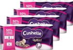 Cushelle Quilted 3-Ply Double Size 50% Longer Absorbent Rolls 32 Pack-236 Sheets