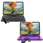 BOIFUN 17.5' Portable DVD Player 15.6' Swivel Screen 6 Hors Rechargeable Battery