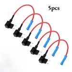 5 x Add A Circuit Piggy Back Fuse Tap Mini Blade Fuse Holder ATM ATP 12V UK