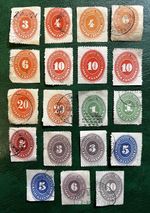 MEXICO 1886-95 Numeral Stamps to 20c Shades New Colours Cancels Perfs Rare