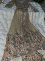 Bling Sparkle  Crystal Diamond Bridal  Champagne Dubai Wedding Dress | Lace Gown
