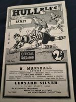 VINTAGE RUGBY LEAGUE PROGRAMME HULL V BATLEY 28TH MARCH 1953