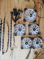 CORSAIR RGB Fans Ique and Light Node with X4 RGB Strips 120mm Fans 140mm Fan