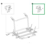 Thule WanderWay Bike Rack Carrier Spare Part - RH Cover Side Profile Plate