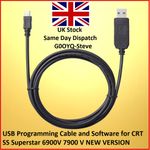 USB Programming Cable and Software for CRT SS Superstar 6900V 7900 V NEW VERSION