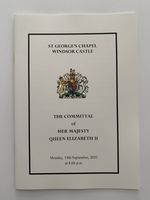Official Queen Elizabeth II Funeral Committal Order of Service Booklet 19/09/22