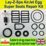 Lay-Z-Spa ~ AirJet Egg Super Seals Kit ~ Impeller & 12 Seals ~ Fix E02 & Leaks