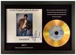 MICHAEL JACKSON 'BEAT IT' SIGNED GOLD CD DISPLAY COLLECTABLE MEMORABILIA GIFT 