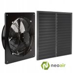 Axial Fan Industrial Commercial Plate Ventilation 4 POLE 300MM + Gravity Shutter