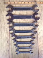 8 Vintage AF CzechoSlovakia Spanners 1" AF to 3/8".