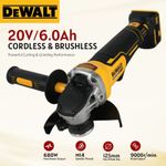 DEWALT DCG405 125mm Flat Head Angle Grinder Bare Tool 18V Brushless Lithium