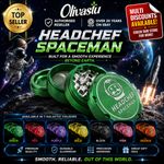 Headchef Spaceman 55mm 4-Part Aluminum Herb Grinder Sharp Teeth Tobacco UK
