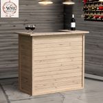 Solid Pine Wooden Garden Home Bar Cocktail Bar Table Man Cave Pub Reception Desk