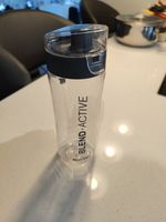 2 Breville Blend Active Bottles 600ml Clear Smoothy Bottles LeakProof Grey Sport