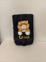 Vintage IFAW Plush Cat Photo Album Wallet Organizer Sleeves Animal Welfare 2002