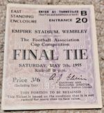 TICKET: FA CUP FINAL 1955 Man City v Newcastle EXCELLENT