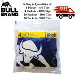 NEW Bull Brand Slim 6mm Filter Tips - 450 Tips a bag - Resealable - 1 4 10 20