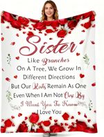 Sister Gift - Birthday Gifts to Sister, Blankets for Women Girls, 60" x 50" Sis