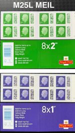 NEW~Pair~ GB 2025~KCIII~Barcoded~Booklets~8 x  1st~&~ 8 x 2nd~MEIL~M25L~MNH~