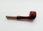 Vintage Polished Wooden Smoking Pipe with Square Stem