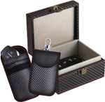 Faraday Box For Car Keys & 2 Pack Faraday Pouch Keyless Signal Blocking RFID Box