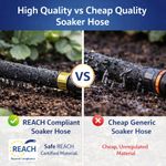 Soaker Hose Porous Pipe Reach Compliant Water Saving up to 70% Perfect for Lawns