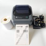 Zebra GK420d LAN USB Thermal Label Printer Peeler PSU Cables Roll 4x6 Labels 712