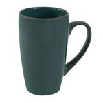 Set of Large Green Reactive Glaze Latte Mugs 600ml Stoneware Coffee Cups