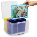 HEFTMAN 5x7 Photo Storage Boxes Multi-coloured Holds 600 Photos Office Supplies