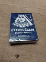 X1 Deck of Playing Cards Blue Linen Finish Poker Size Poker Used For Photos EB3