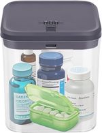 Medicine Lock Box with Code - Small Lockable Storage Box for Pills, Fridge