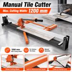 48in 1200mm Heavy Duty Manual Tile Cutter Ceramic Porcelain Cutting Tool