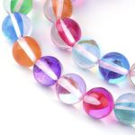 5strands Synthetic Moonstone Beads Dyed Round Colorful 6mm Crystal 60pcs/strand