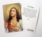 THE OUR FATHER Sacred Heart of Jesus  Prayer Card  ~ The Lord's Prayer 