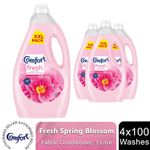 Comfort Fresh Spring Blossom Liquid Fabric Conditioner 100 Washes - 3L, 4 Pack