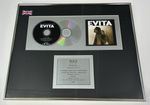 Official BPI Platinum Sales Award Madonna Evita 1996 Warner Exec Tarquin Gotch